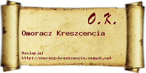 Omoracz Kreszcencia névjegykártya